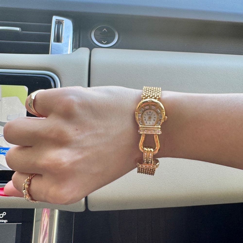 Vintage Gold Tone Japanese Buckle Watch